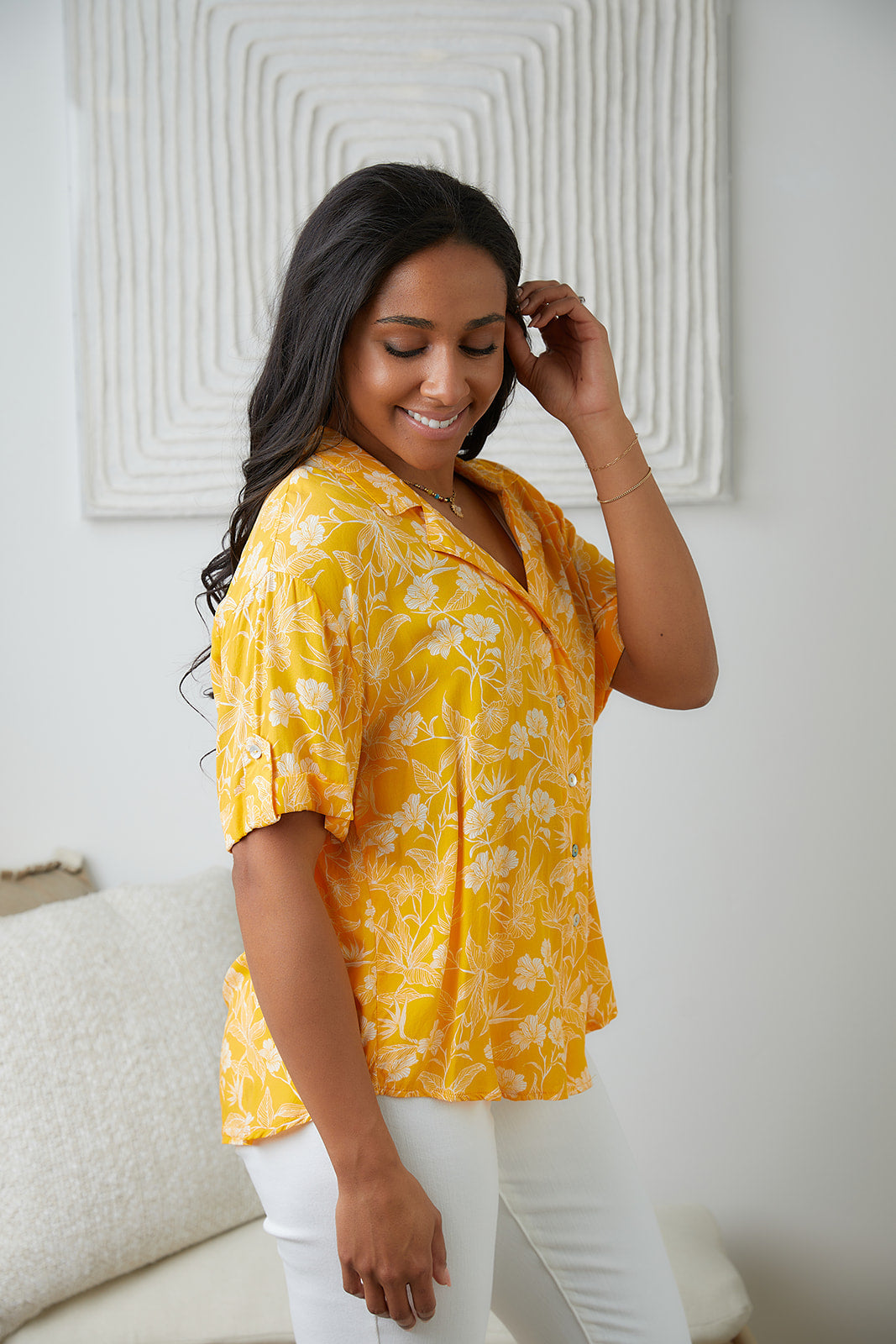 Brand Collab Clementine Floral Button Up Blouse