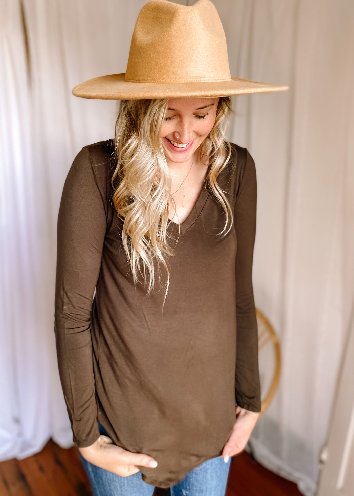 Ella Back To Basic Top in Americano