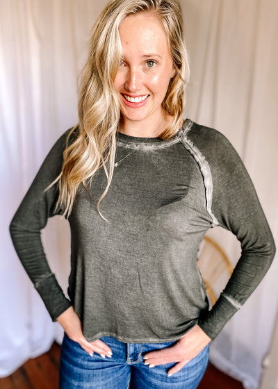 Lexi Scoop Neck Top in Black