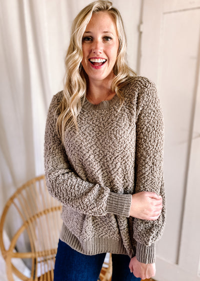Snuggle Me Up Top in Light Mocha