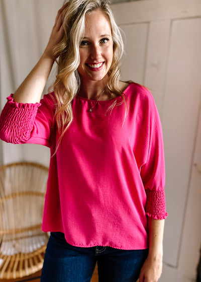 Lily Top in Fuchsia