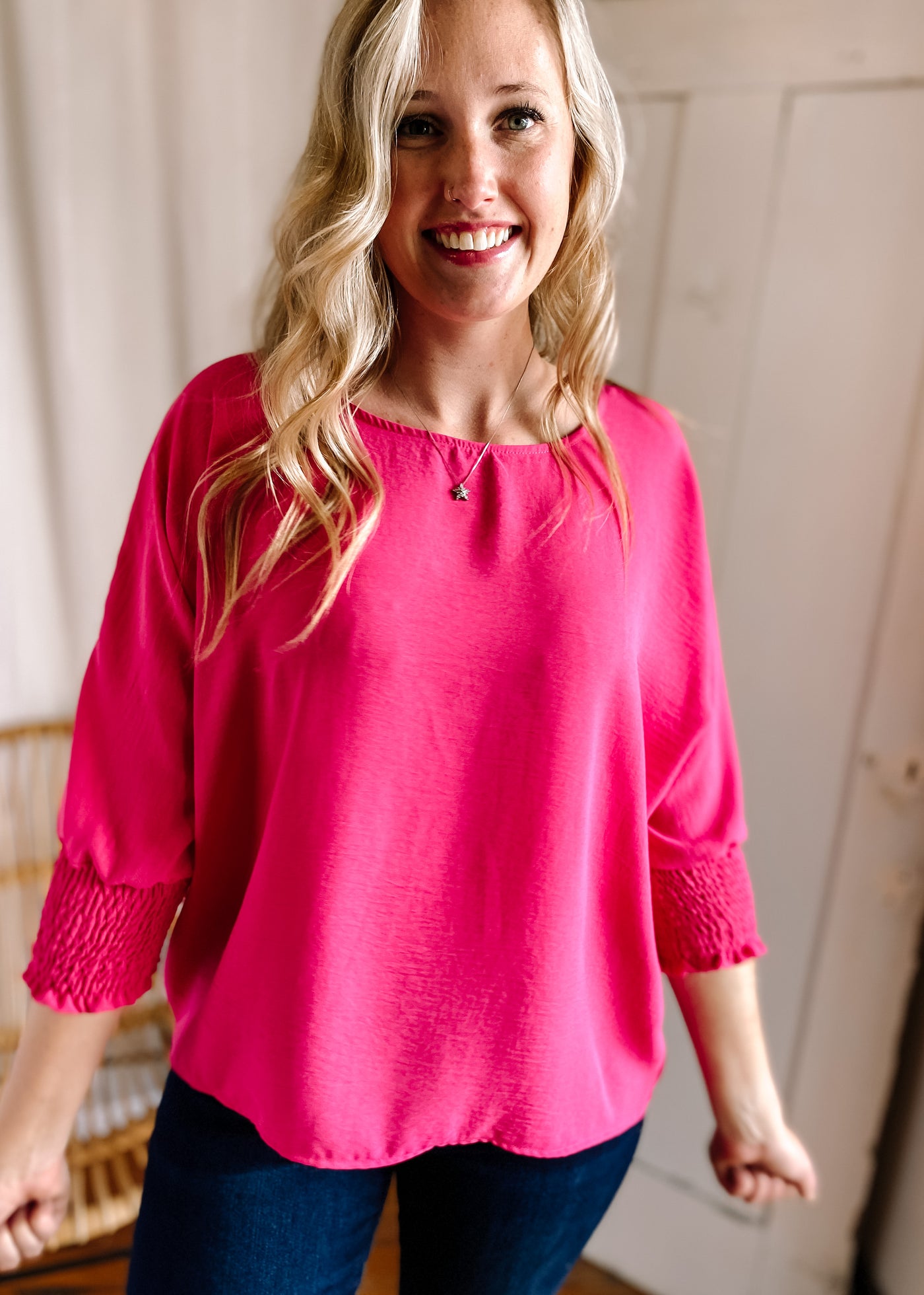 Lily Top in Fuchsia