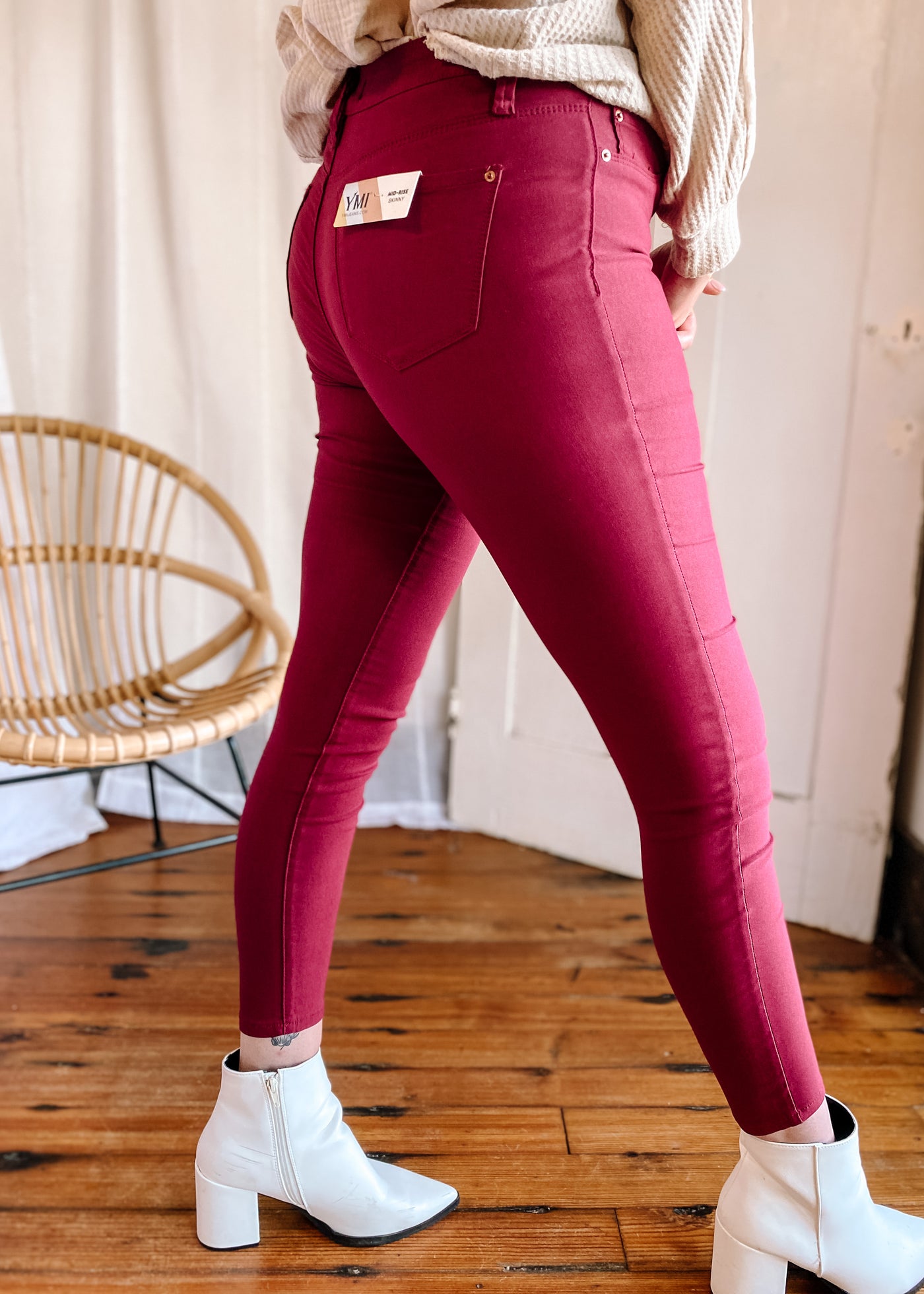 Baby Got Back Pants in Dark Rose
