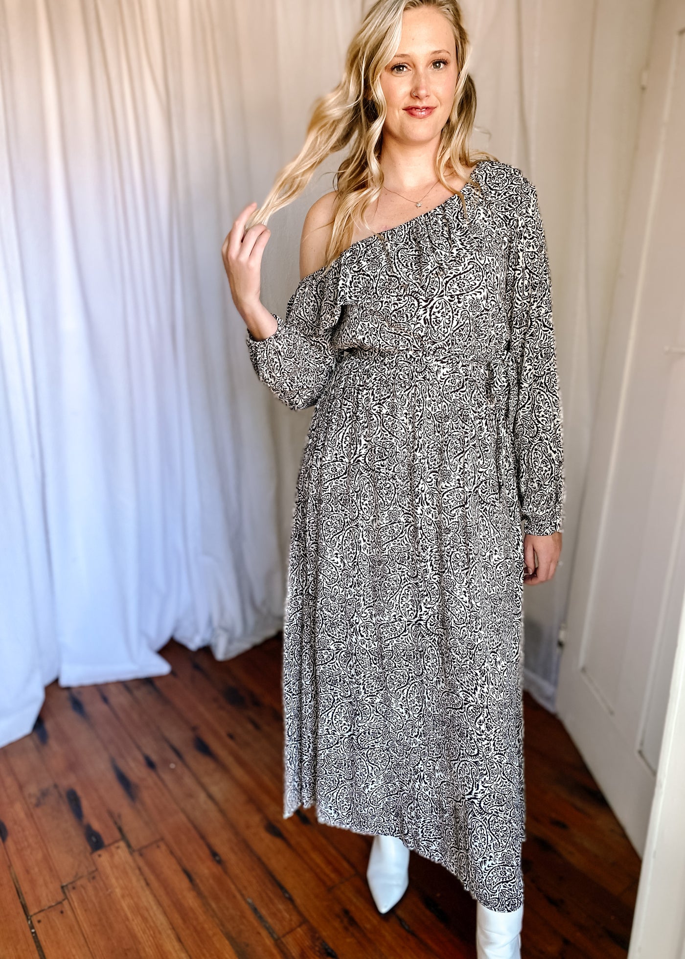 Starry Night Printed Maxi Dress
