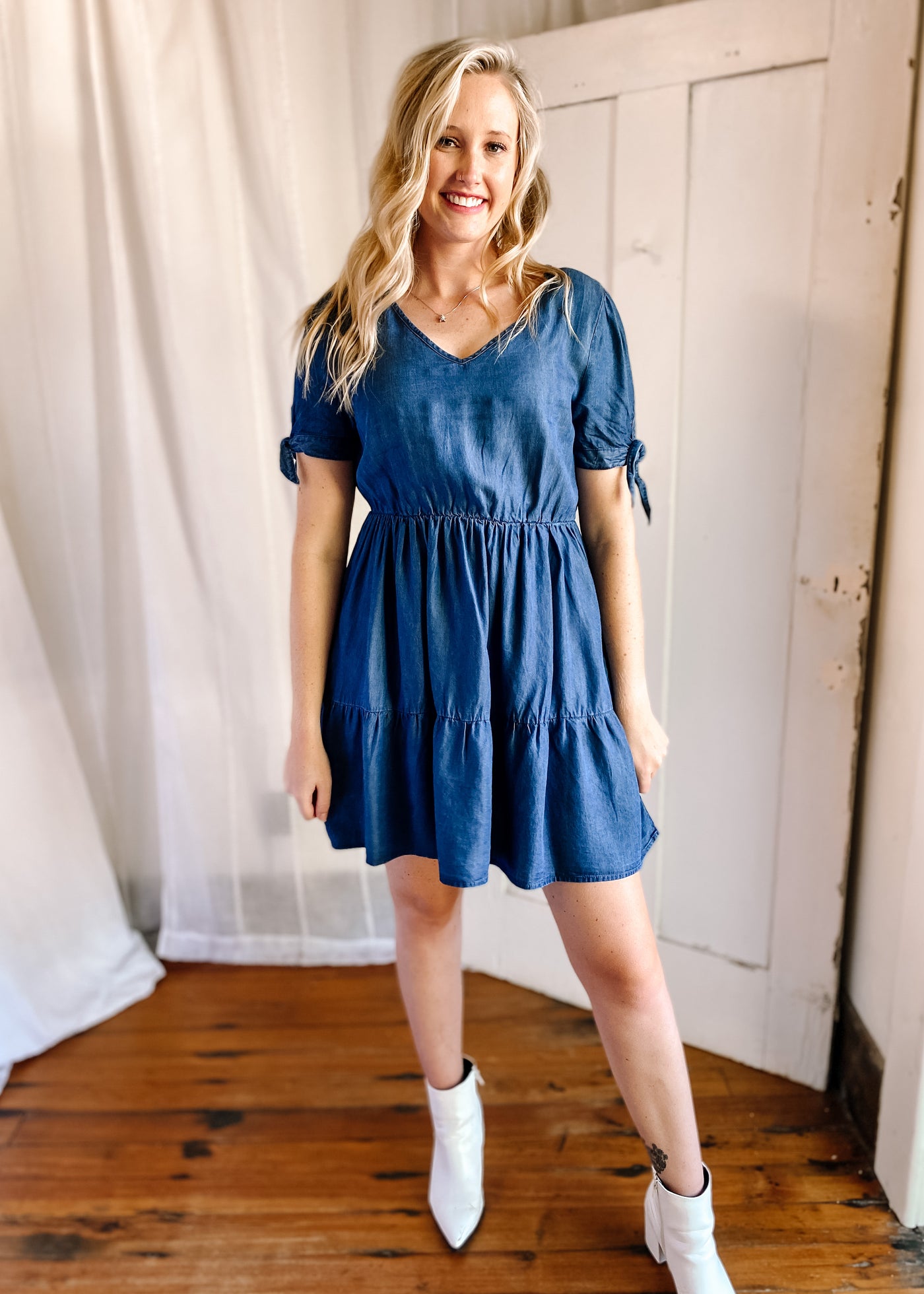 Denim Chambray Dress