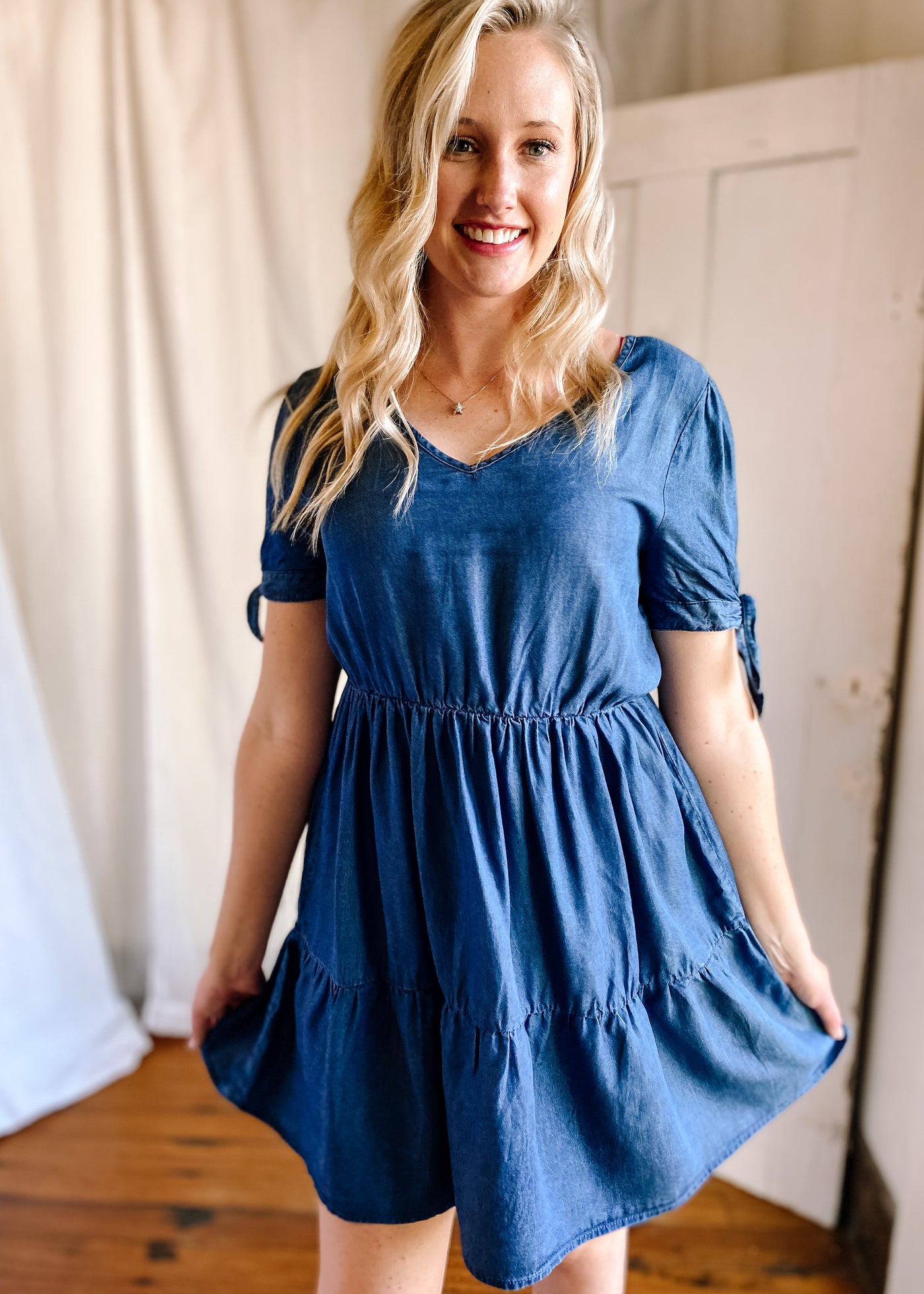 Denim Chambray Dress