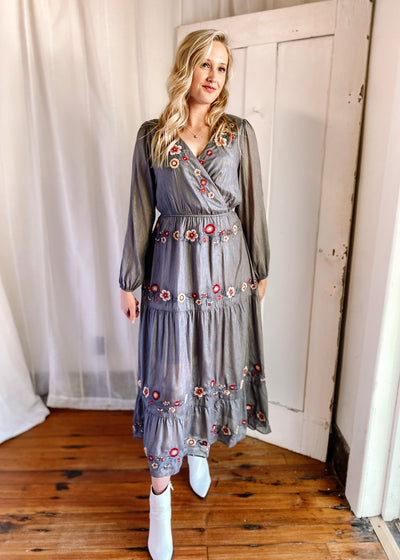 Early Morning Embroidered Maxi Dress
