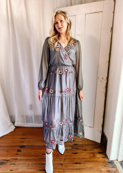 Early Morning Embroidered Maxi Dress