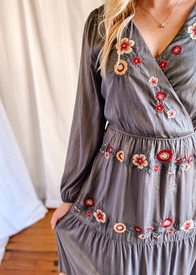 Early Morning Embroidered Maxi Dress