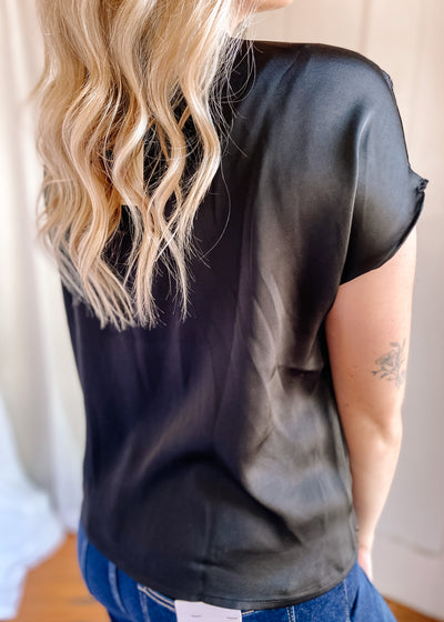 Satin V-Neck Top