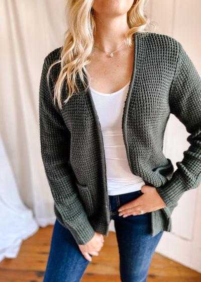 Take Me Anywhere Cardigan in Charcoal
