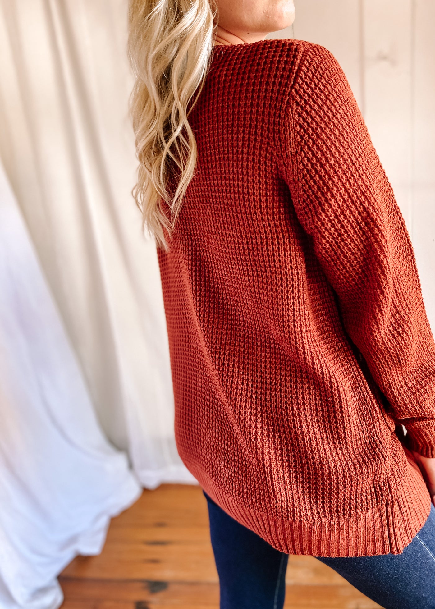 Take Me Anywhere Cardigan in Rust