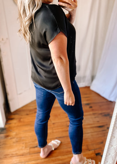 Satin V-Neck Top