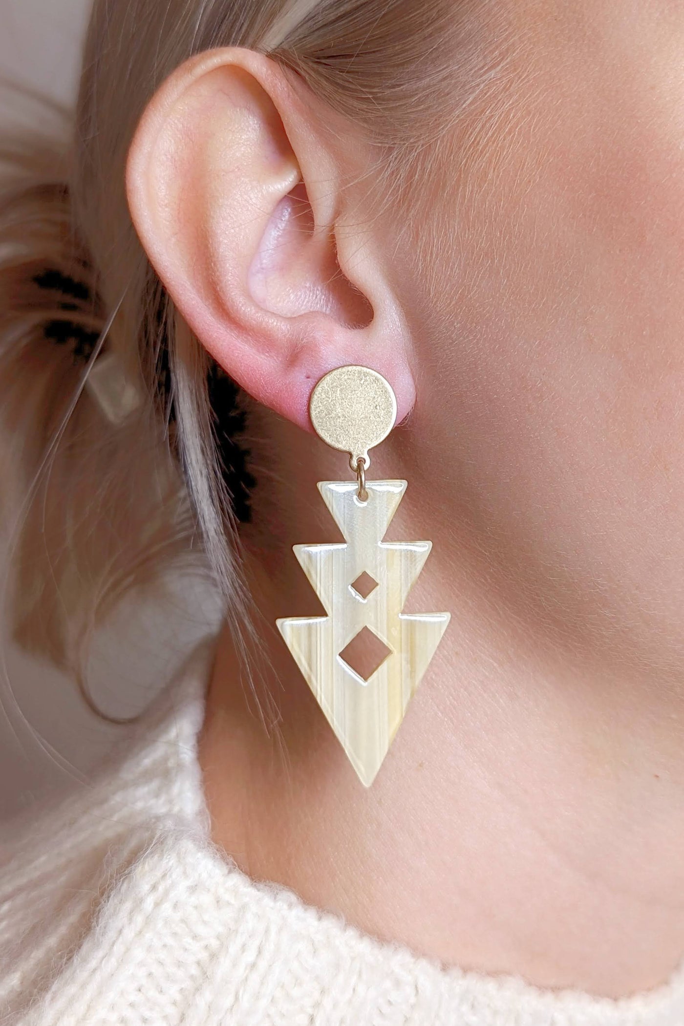 Mitzi Earrings in Ivory