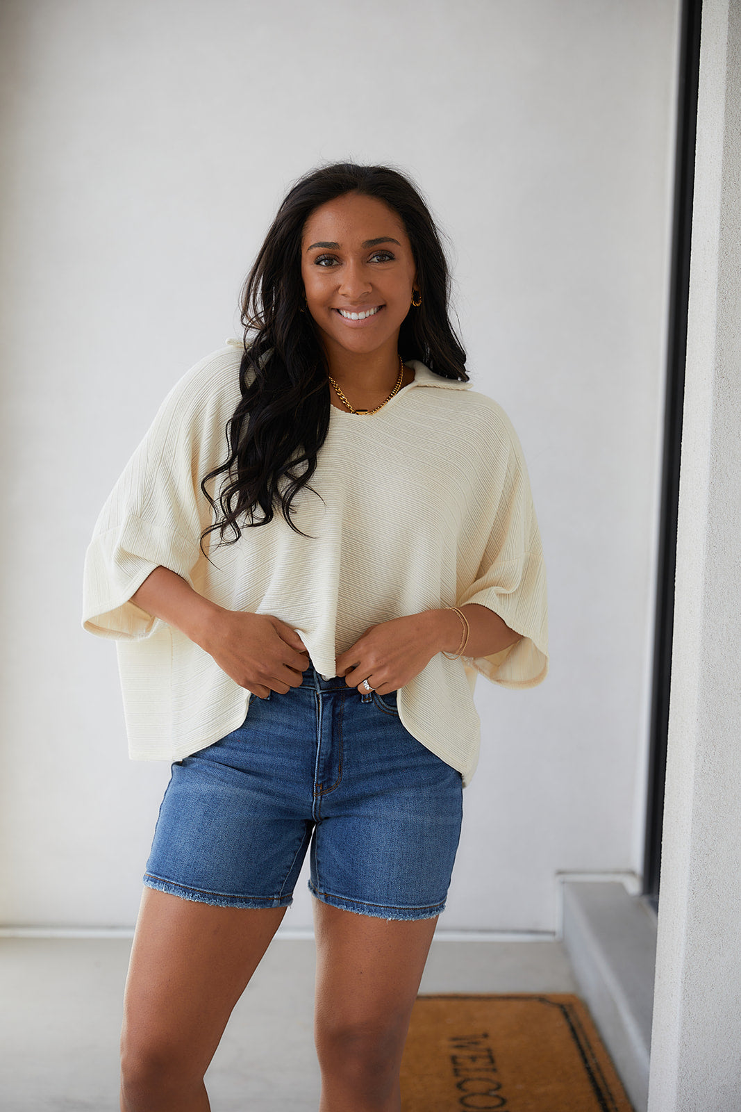 Brand Collab Rory High Rise Denim Shorts