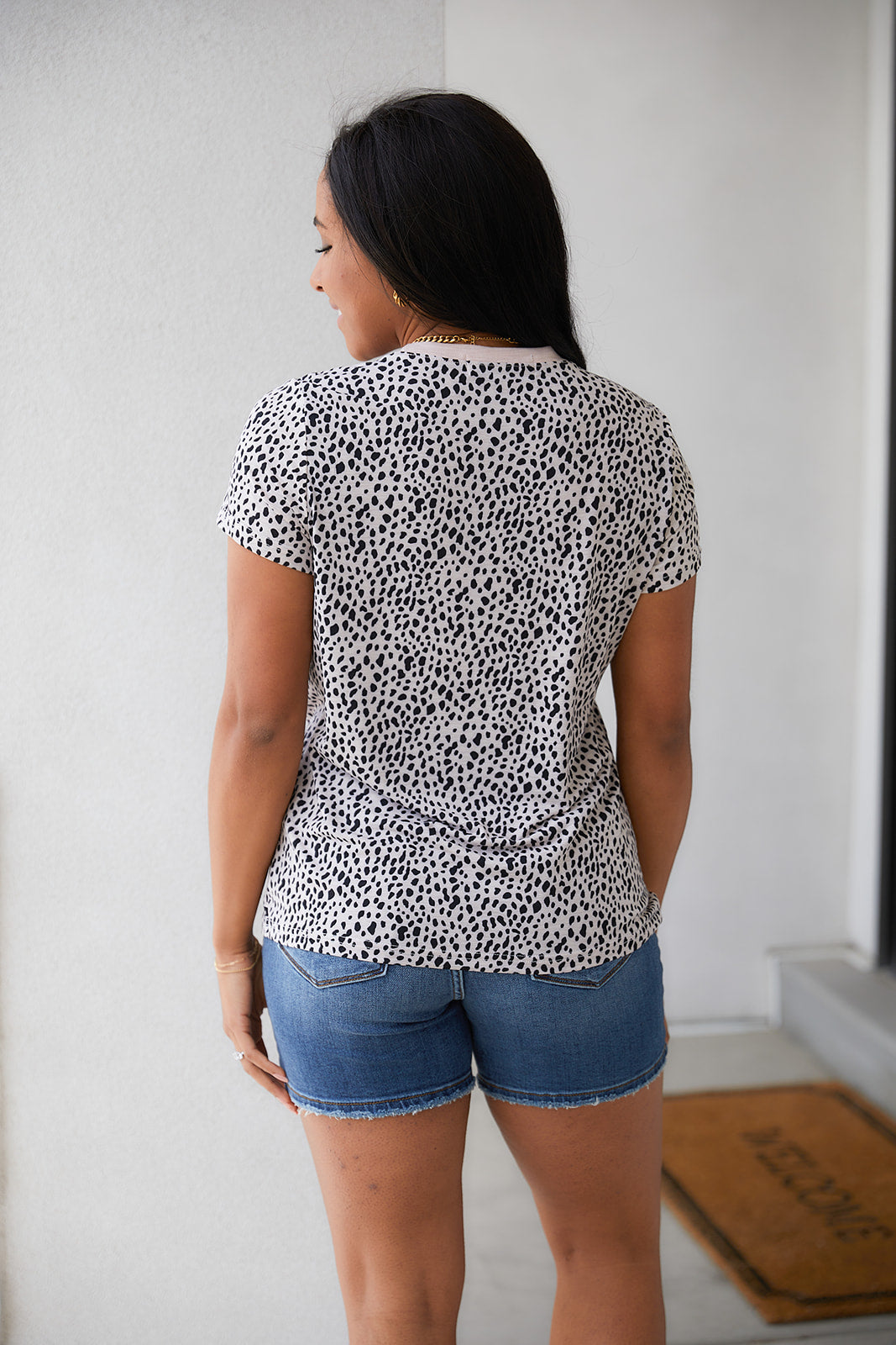Brand Collab Don't Tame Me Animal Print Top