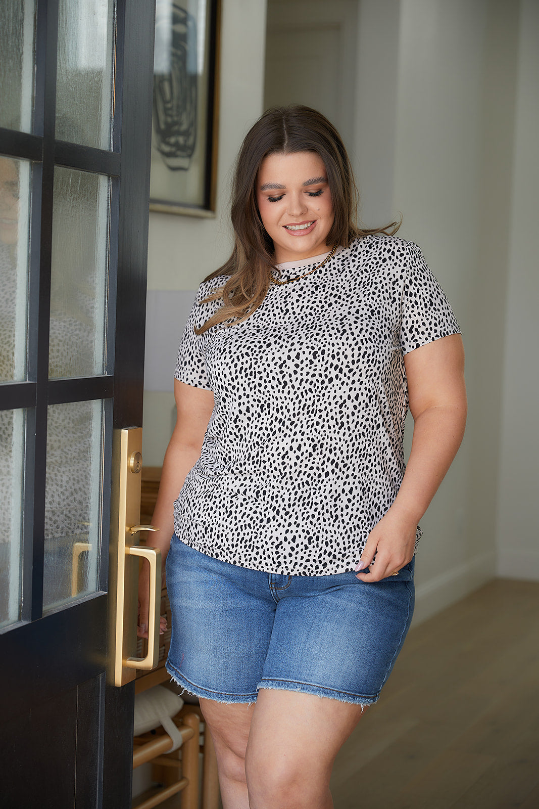 Brand Collab Don't Tame Me Animal Print Top