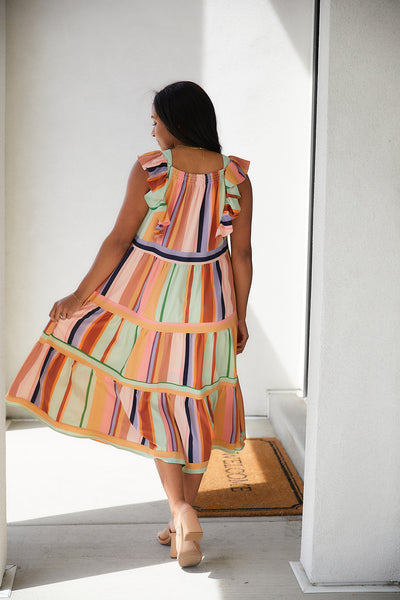 Brand Collab Brand Collab Painted Palette Midi Dress