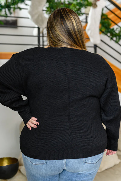 Brand Collab Always Around V-Neck Sweater in Black