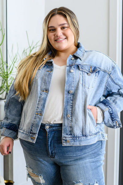 Brand Collab Always Together Light Wash Denim Jacket