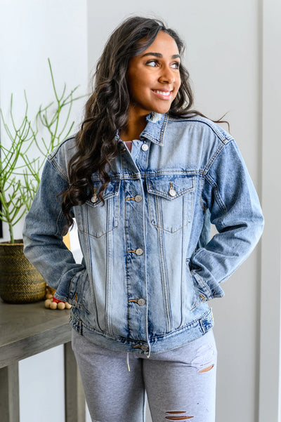 Brand Collab Always Together Light Wash Denim Jacket