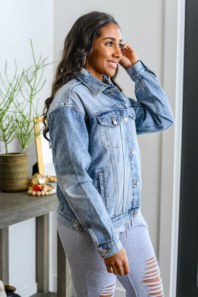 Brand Collab Always Together Light Wash Denim Jacket