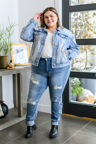 Brand Collab Always Together Light Wash Denim Jacket