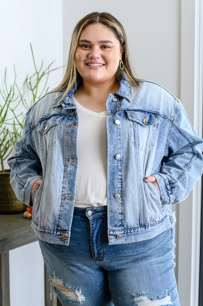 Brand Collab Always Together Light Wash Denim Jacket