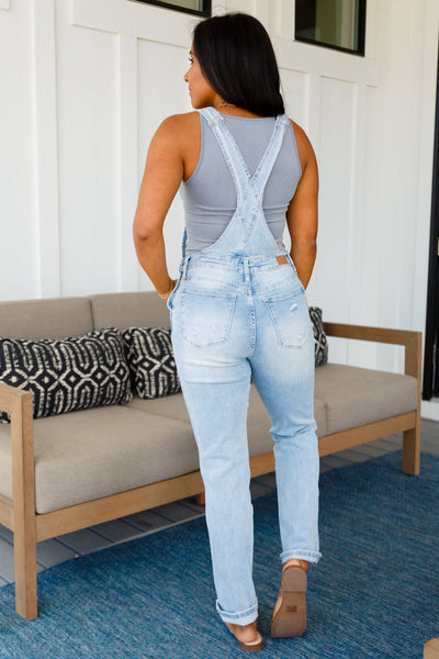 Brand Collab Annabelle Distressed Straight Leg Overalls