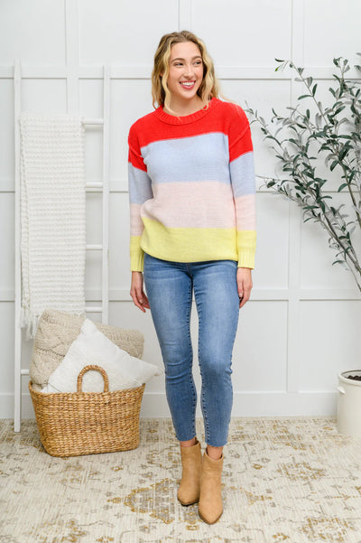 Brand Collab Bright Striped Knit Sweater