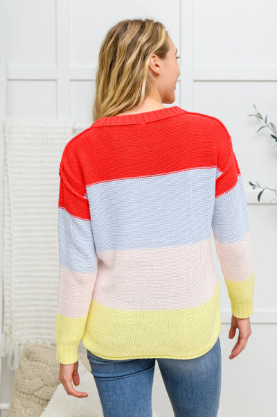 Brand Collab Bright Striped Knit Sweater