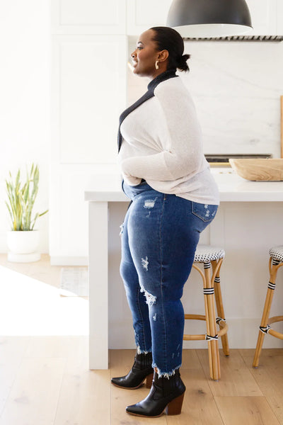 Brand Collab Can't Touch This Sparkle Color Blocked Sweater
