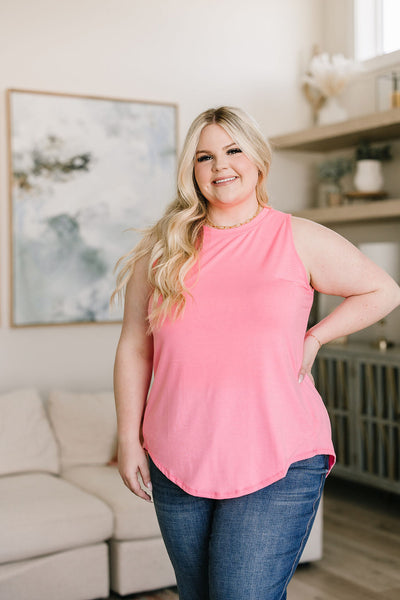 Brand Collab Can’t Wait for Spring Hi-Lo Sleeveless Top in Pink