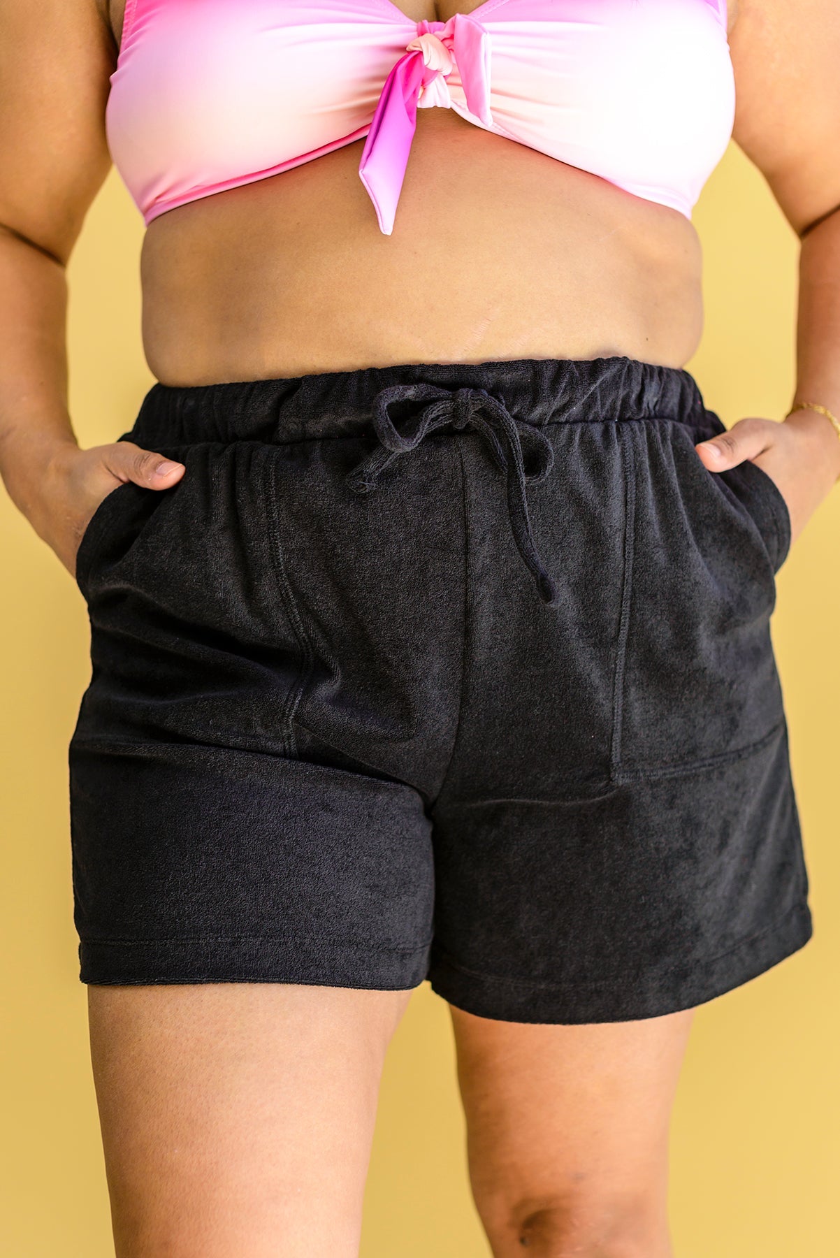 Brand Collab Carried Away French Terry Shorts in Black
