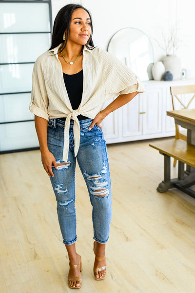 Brand Collab Castaway Tie Front Shirt