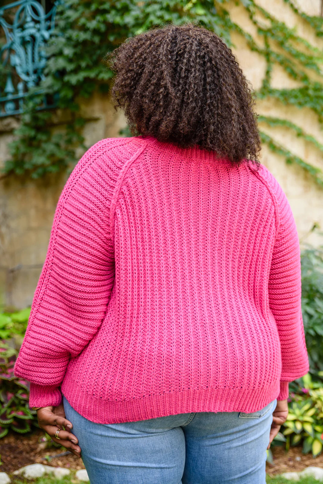Brand Collab Claim The Stage Knit Sweater In Hot Pink