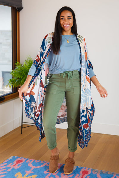Brand Collab Daytime Boat Neck Top in Blue Gray