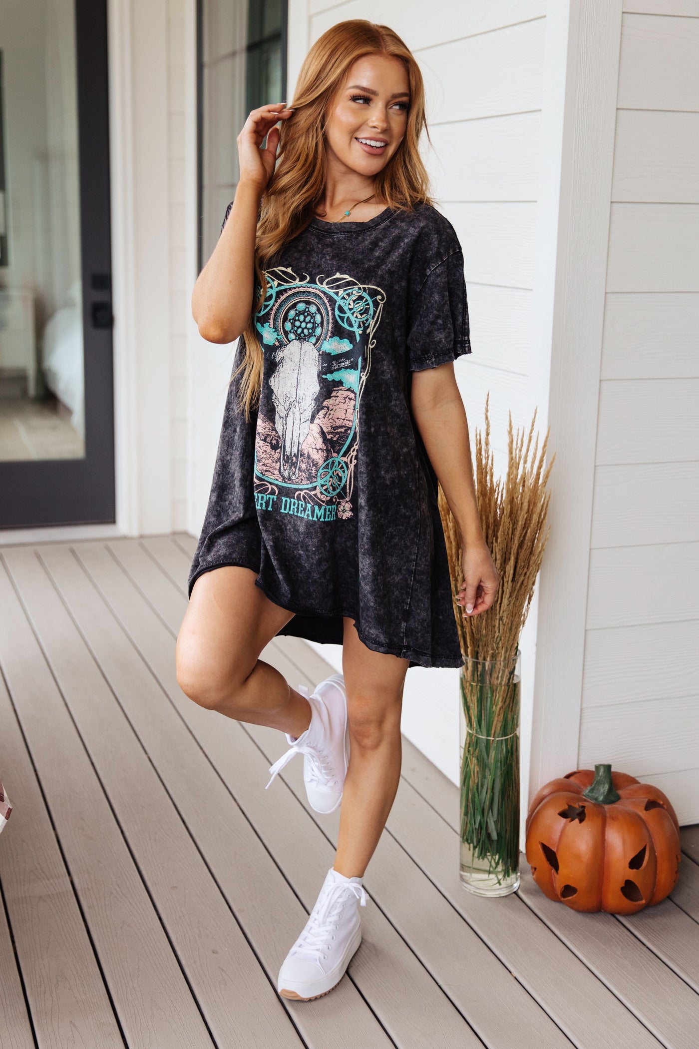 Brand Collab Desert Dreamer Acid Was Graphic T Dress