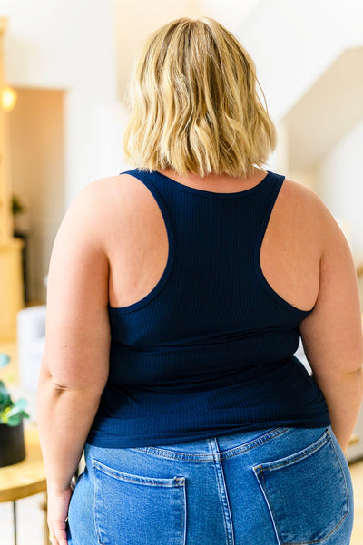 Brand Collab Everybody's Favorite Racerback Tank in Midnight