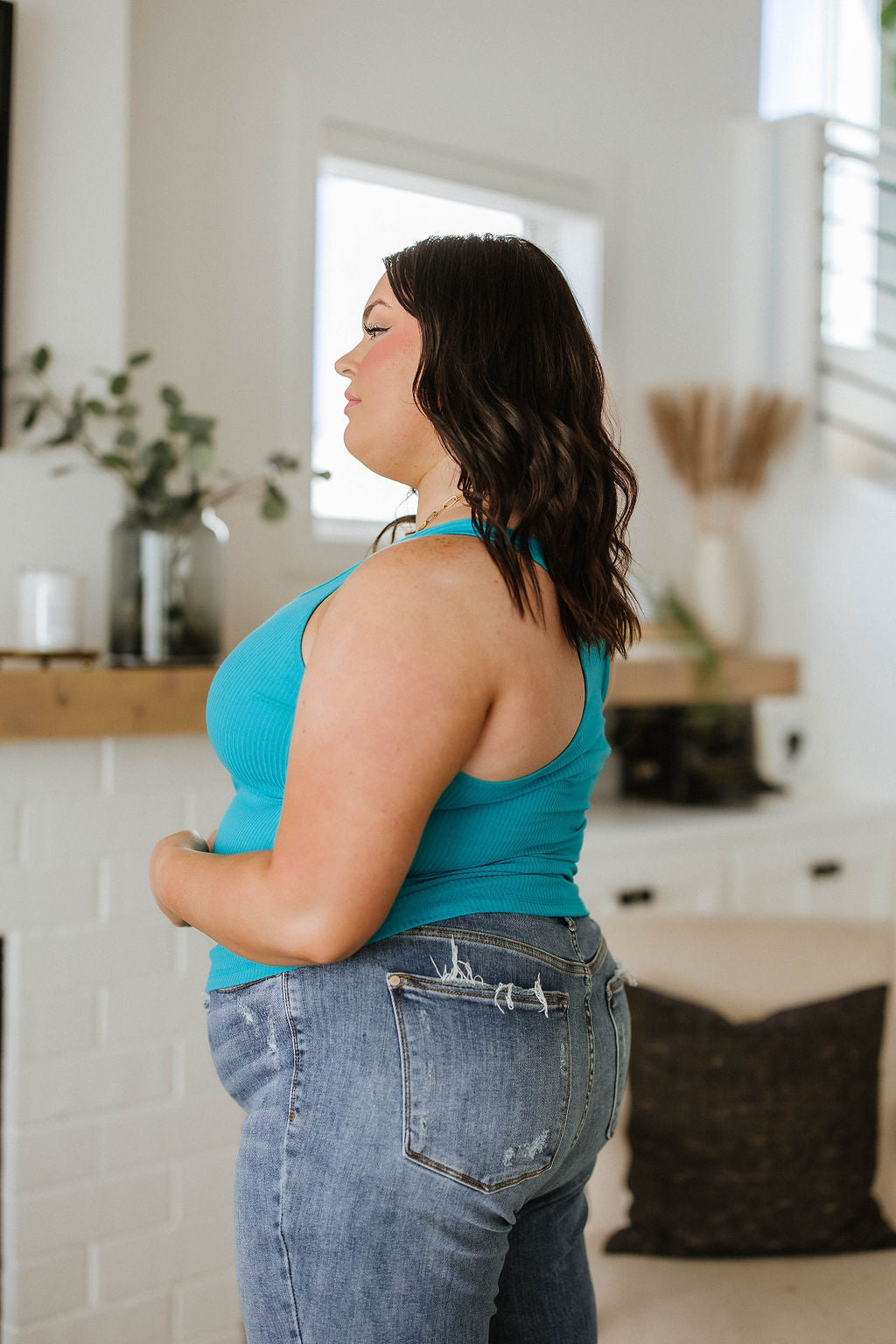 Brand Collab Everybody's Favorite Racerback Tank in Teal