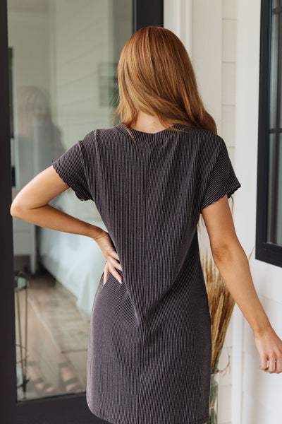 Brand Collab Everyday Favorite Ribbed Knit Dress in Black