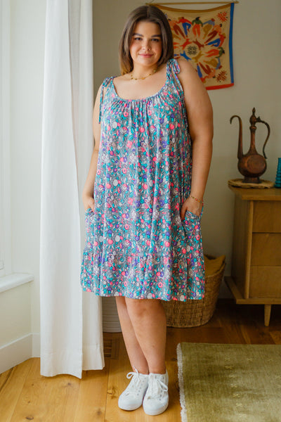 Brand Collab Floral Essence Tie Strap Dress