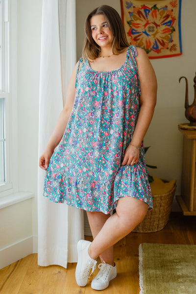 Brand Collab Floral Essence Tie Strap Dress