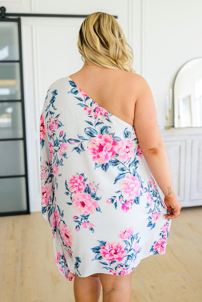Brand Collab Forever Smitten Floral One Shoulder Dress
