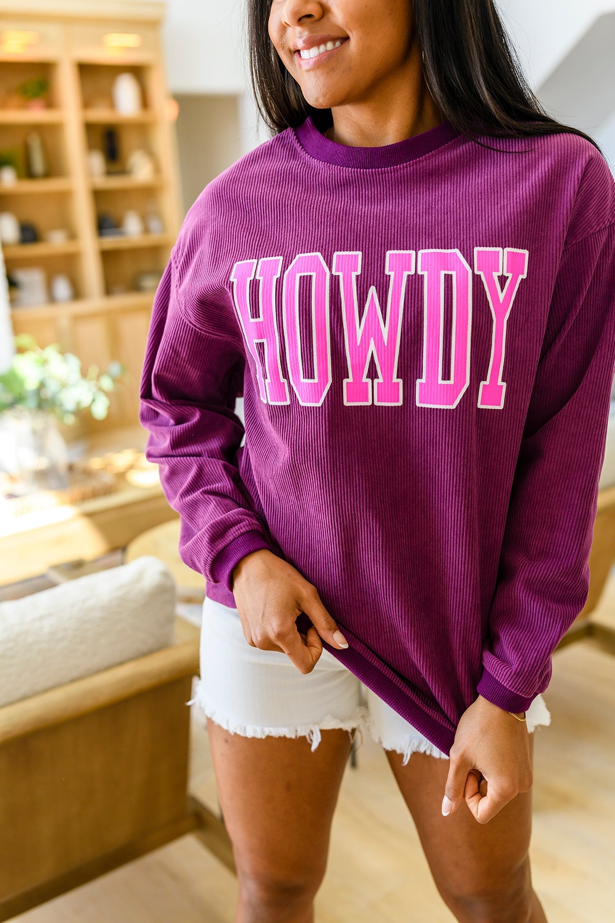 Brand Collab Get 'Em Cowgirl Textured Sweater