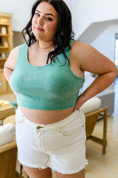 Brand Collab Get On My Level Cropped Cami in Mint