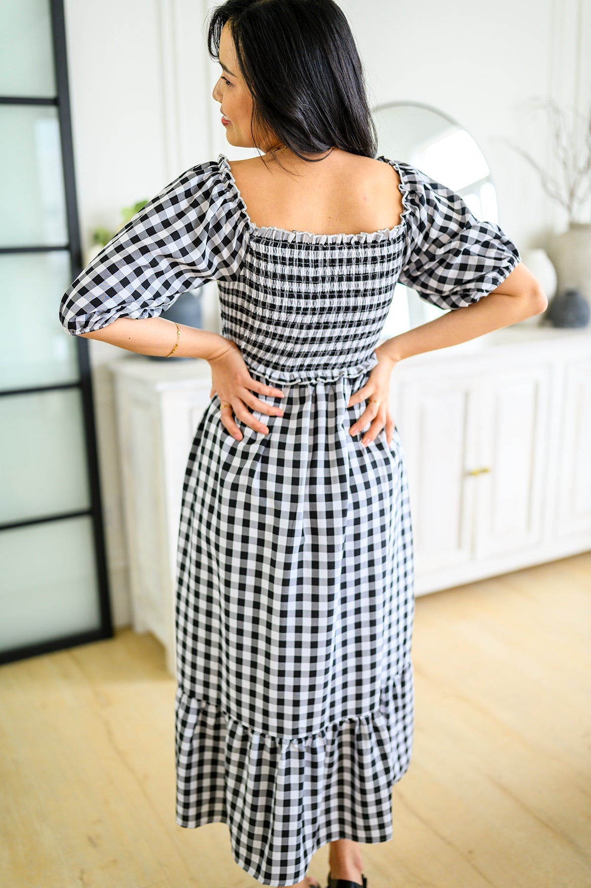 Brand Collab Greenville Gingham Midi Dress