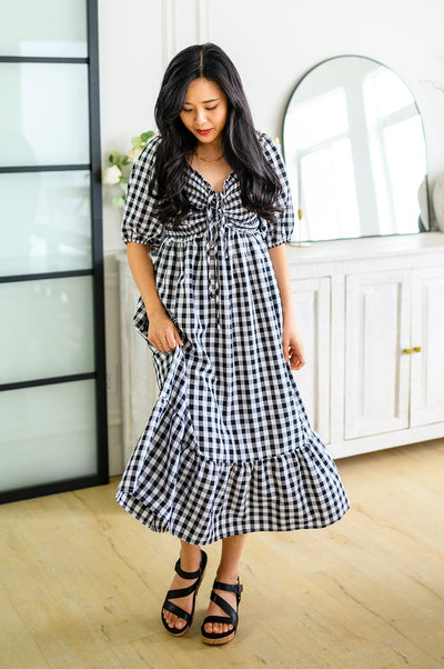 Brand Collab Greenville Gingham Midi Dress