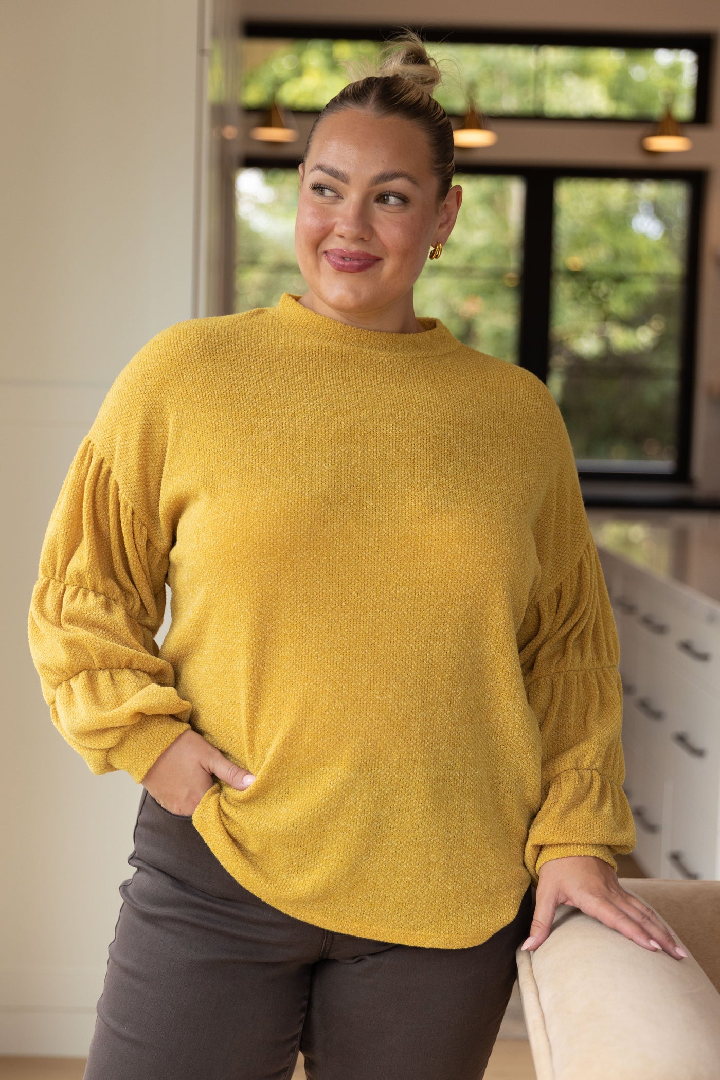 Brand Collab Honey Be Mine Balloon Sleeve Sweater