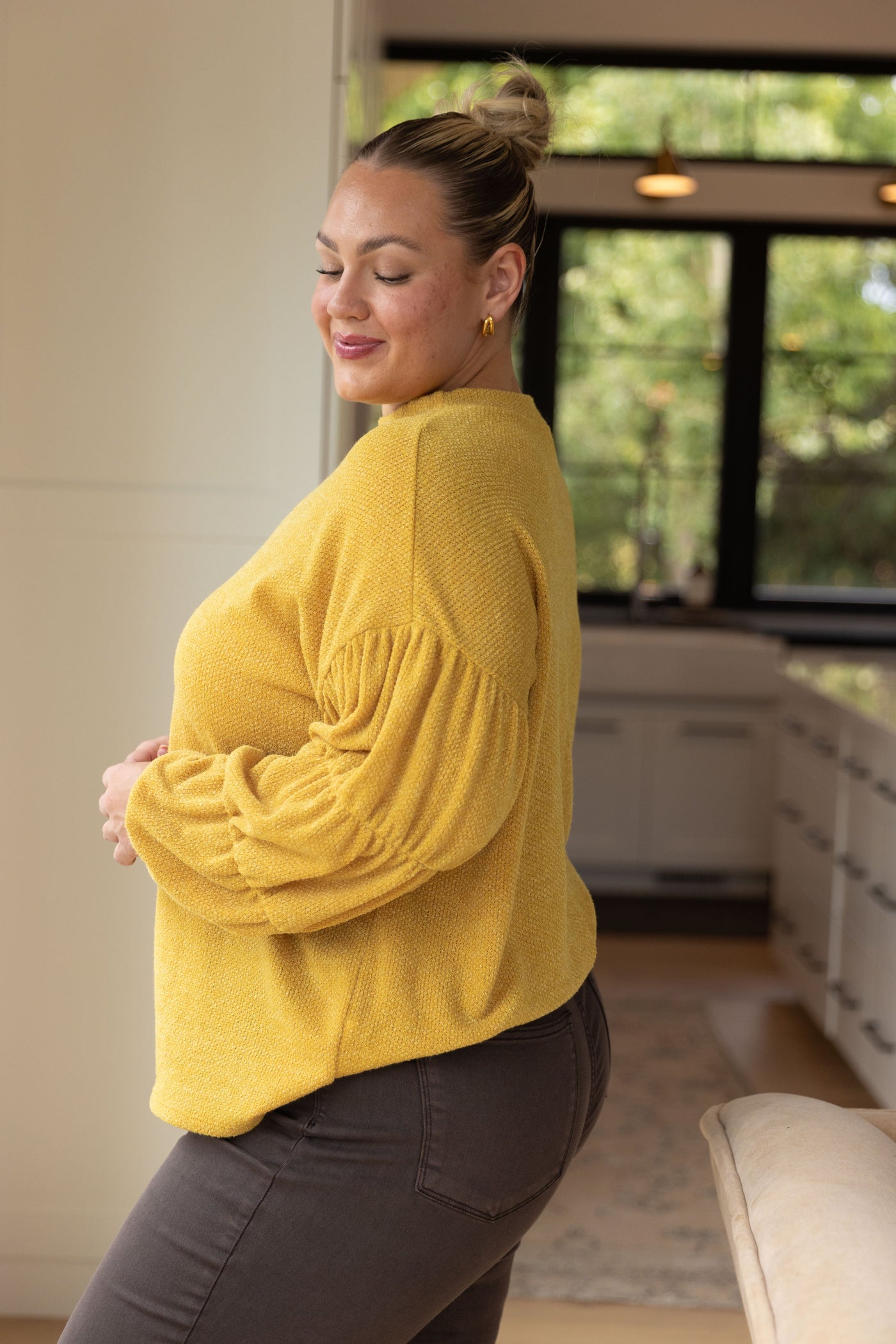 Brand Collab Honey Be Mine Balloon Sleeve Sweater